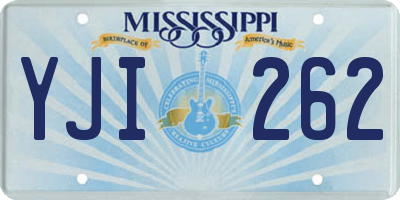 MS license plate YJI262