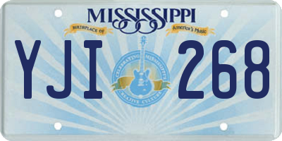 MS license plate YJI268