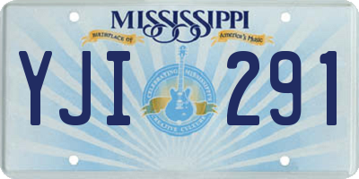MS license plate YJI291