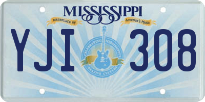 MS license plate YJI308