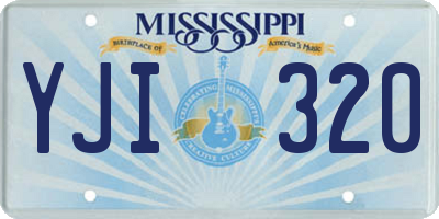 MS license plate YJI320