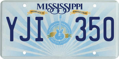 MS license plate YJI350