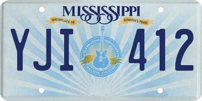MS license plate YJI412