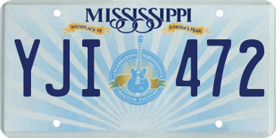 MS license plate YJI472