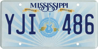 MS license plate YJI486