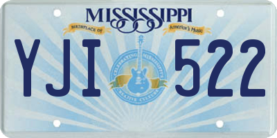 MS license plate YJI522