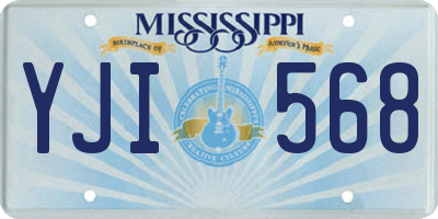 MS license plate YJI568
