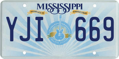MS license plate YJI669