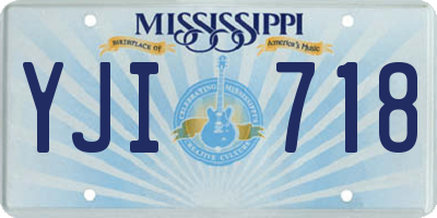 MS license plate YJI718