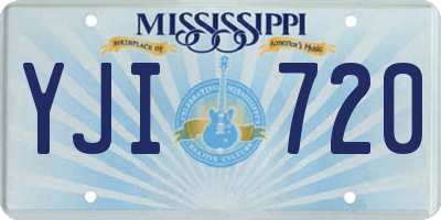 MS license plate YJI720