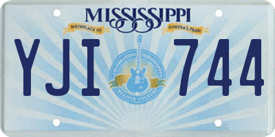 MS license plate YJI744
