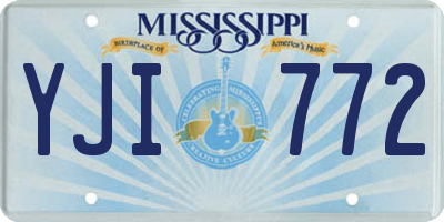 MS license plate YJI772