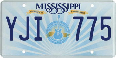 MS license plate YJI775