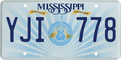 MS license plate YJI778
