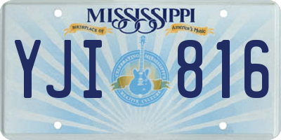 MS license plate YJI816