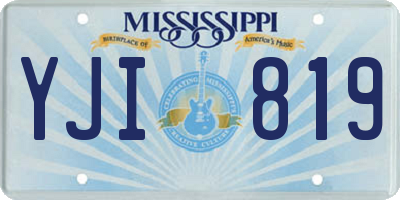 MS license plate YJI819