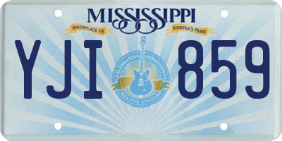 MS license plate YJI859