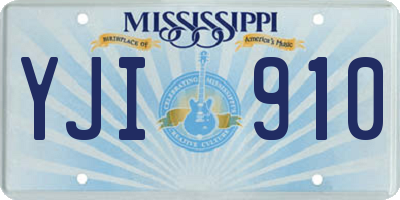 MS license plate YJI910