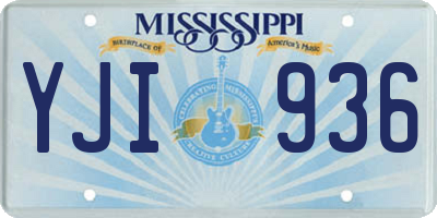 MS license plate YJI936