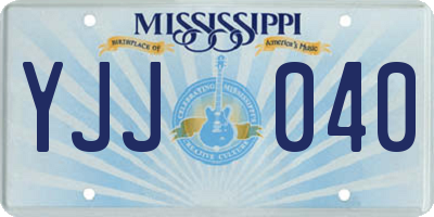 MS license plate YJJ040