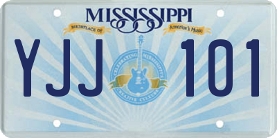 MS license plate YJJ101