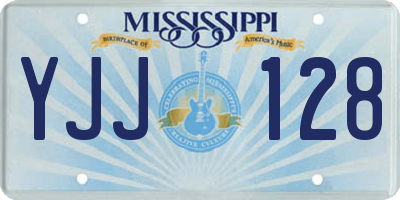 MS license plate YJJ128
