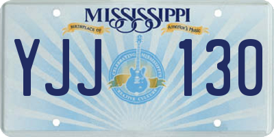MS license plate YJJ130
