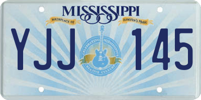 MS license plate YJJ145