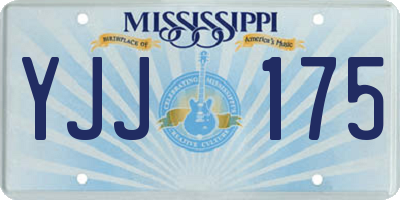 MS license plate YJJ175