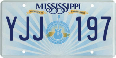 MS license plate YJJ197