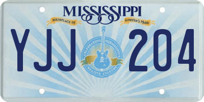MS license plate YJJ204