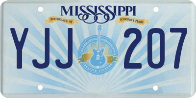 MS license plate YJJ207