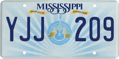 MS license plate YJJ209