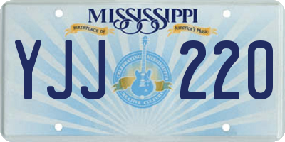 MS license plate YJJ220