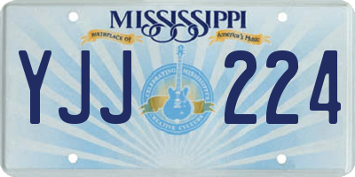 MS license plate YJJ224