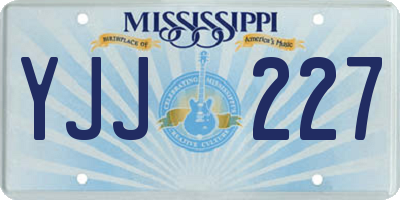 MS license plate YJJ227