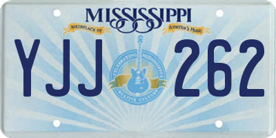 MS license plate YJJ262