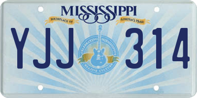 MS license plate YJJ314