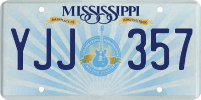 MS license plate YJJ357
