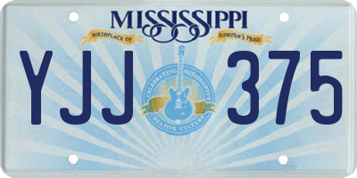 MS license plate YJJ375