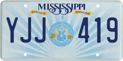 MS license plate YJJ419