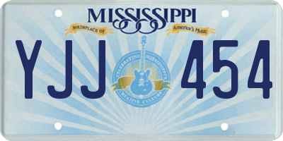 MS license plate YJJ454