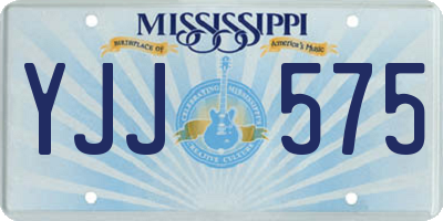 MS license plate YJJ575