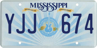 MS license plate YJJ674