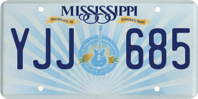 MS license plate YJJ685
