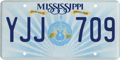 MS license plate YJJ709