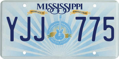 MS license plate YJJ775