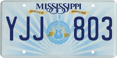 MS license plate YJJ803