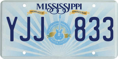 MS license plate YJJ833