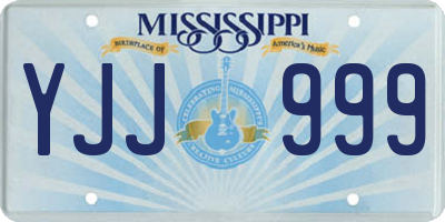 MS license plate YJJ999